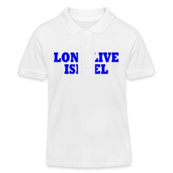 Long live israel - Polo enfant bio Stanley/Stella - blanc - Devant