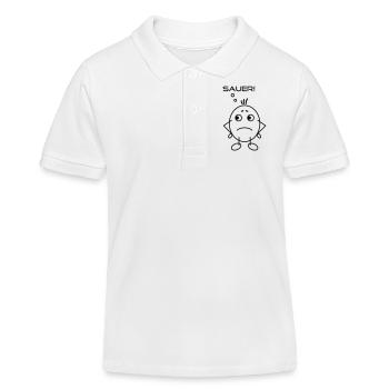 Eierkopf sauer - Kinder Organic Poloshirt Mini Sprinter von Stanley/Stella - Weiß - Vorne