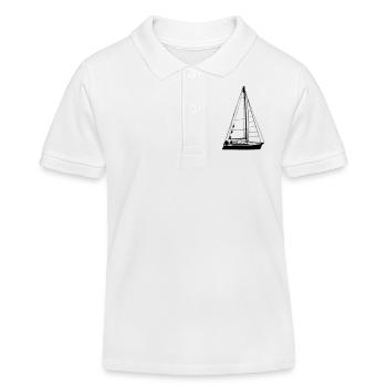 Segelboot - Maritime - Sailing- Segeln - Kinder Organic Poloshirt Mini Sprinter von Stanley/Stella - Weiß - Vorne