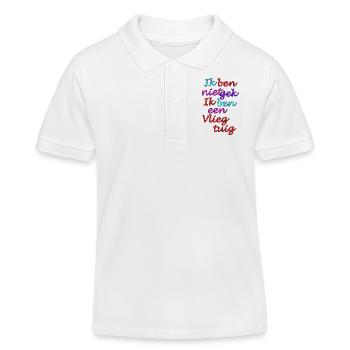 Ich bin nicht verrückt, ich bin ein Flugzeug - Kinder Organic Poloshirt Mini Sprinter von Stanley/Stella - Weiß - Vorne