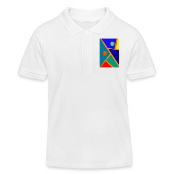 Abstrakte Kunst - Kinder Organic Poloshirt Mini Sprinter von Stanley/Stella - Weiß - Vorne