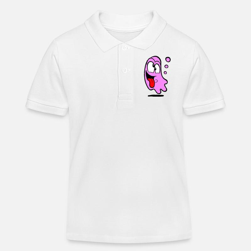 Confucius en rose - Polo enfant bio Stanley/Stella - blanc