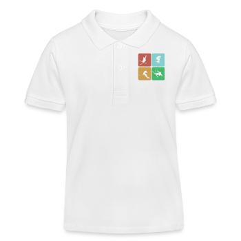 Ski fahren Ski Motiv für Schi Fahrer Schifahrer - Kinder Organic Poloshirt Mini Sprinter von Stanley/Stella - Weiß - Vorne