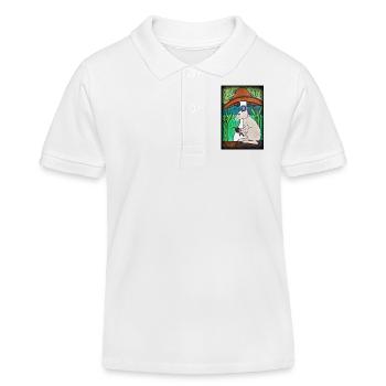Maus mit Bienchen im Regen - Kinder Organic Poloshirt Mini Sprinter von Stanley/Stella - Weiß - Vorne