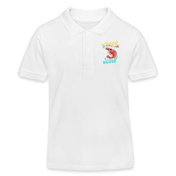 Crevettes les meilleures ! - Polo enfant bio Stanley/Stella - blanc - Devant