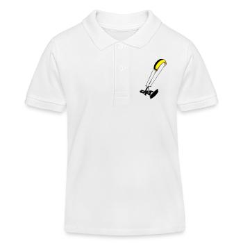 kite-surf - Kinder Organic Poloshirt Mini Sprinter von Stanley/Stella - Weiß - Vorne