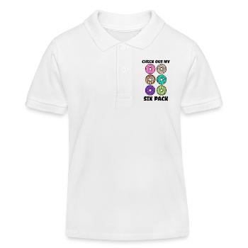 Sweets Humorous Donut Statement Delicious - Kids Organic Polo Shirt by Stanley/Stella - white - Front