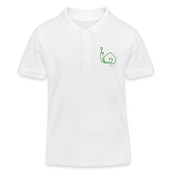 Snailsolomeeting © Chyropterum Innoxius - Kids Organic Polo Shirt by Stanley/Stella - white - Front