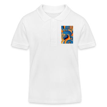 Art abstrait - Polo enfant bio Stanley/Stella - blanc - Devant