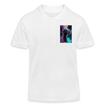 Cute dog - Kids Organic Polo Shirt by Stanley/Stella - white - Front