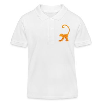 Logo de la ligne Orang-outan - Polo enfant bio Stanley/Stella - blanc - Devant