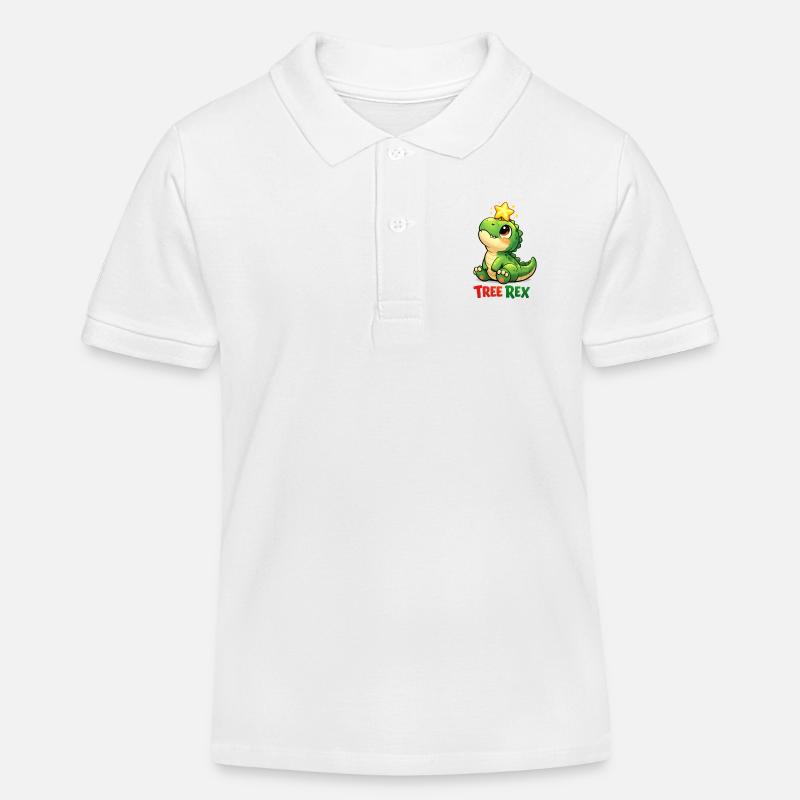 Tree Rex Dino T Rex - Polo enfant bio Stanley/Stella - blanc