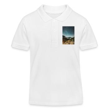 La Voie lactée au-dessus des montagnes Agrafa - Polo enfant bio Stanley/Stella - blanc - Devant