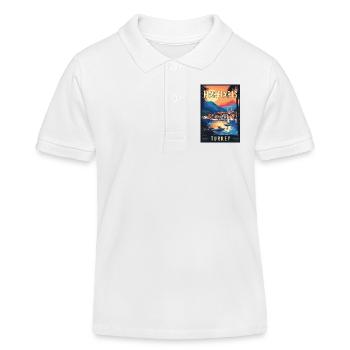 Experience Enchanting Marmaris in Turkey - Kids Organic Polo Shirt by Stanley/Stella - white - Front