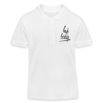 J’en ai fini - Polo enfant bio Stanley/Stella - blanc - Devant