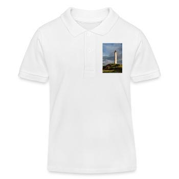 Lighthouse Lyngvig Fyr in Denmark - Kids Organic Polo Shirt by Stanley/Stella - white - Front