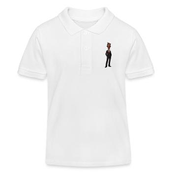 Surreales Anzugportrait mit Farbmaske - Kinder Organic Poloshirt Mini Sprinter von Stanley/Stella - Weiß - Vorne