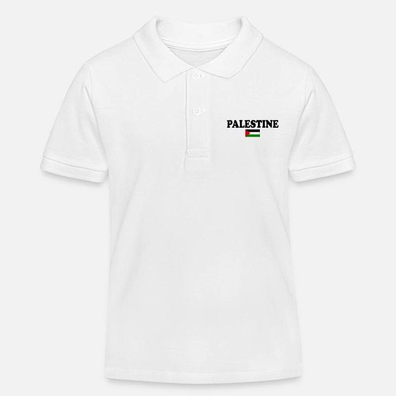 Palestine - Polo enfant bio Stanley/Stella - blanc