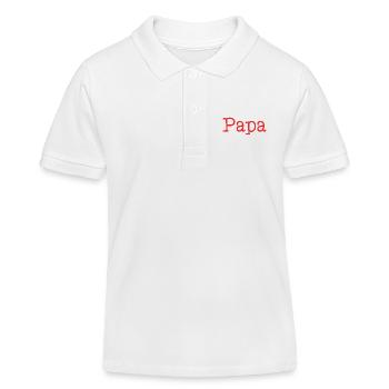 FROHER VATERTAG. PAPA. VATERTAG. VATER - Kinder Organic Poloshirt Mini Sprinter von Stanley/Stella - Weiß - Vorne