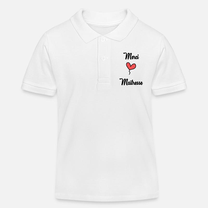 MAÎTRESSE - Polo enfant bio Stanley/Stella - blanc