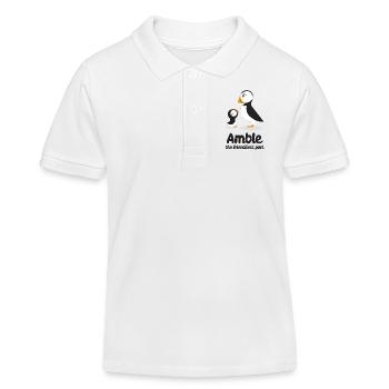 Amble Puffins - Kids Organic Polo Shirt by Stanley/Stella - white - Front