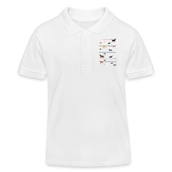 Leinenhunde 2 - Kinder Organic Poloshirt Mini Sprinter von Stanley/Stella - Weiß - Vorne