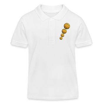 basketball - Polo enfant bio Stanley/Stella - blanc - Devant