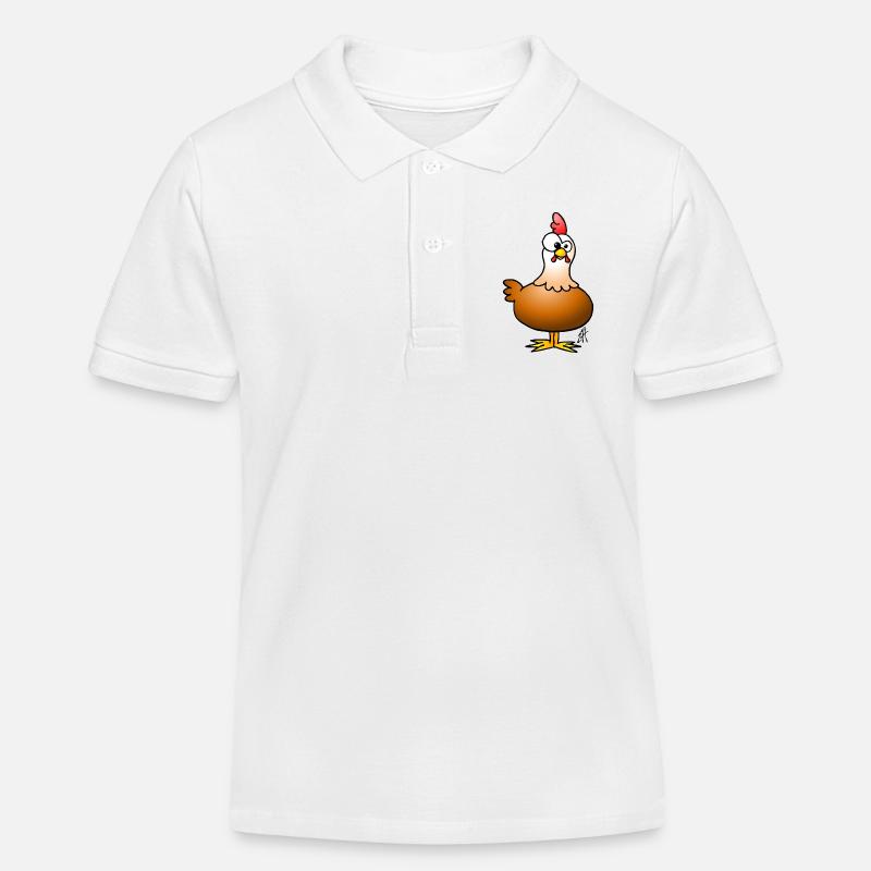 Poulet - Polo enfant bio Stanley/Stella - blanc