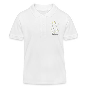 Sternzeichen Zwillinge - Kinder Organic Poloshirt Mini Sprinter von Stanley/Stella - Weiß - Vorne