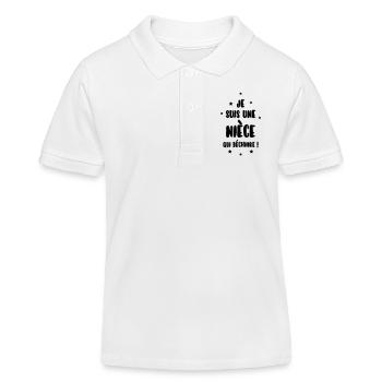 Nichte / Neffe / Onkel / Tante - Kinder Organic Poloshirt Mini Sprinter von Stanley/Stella - Weiß - Vorne