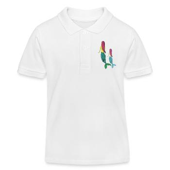meerjungrau mutter tochter - Kinder Organic Poloshirt Mini Sprinter von Stanley/Stella - Weiß - Vorne