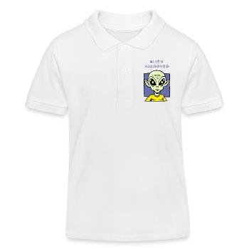 Conception Yellow Eye approuvée par Alien - Polo enfant bio Stanley/Stella - blanc - Devant