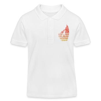 Sunset Summit Silhouette - Kids Organic Polo Shirt by Stanley/Stella - white - Front