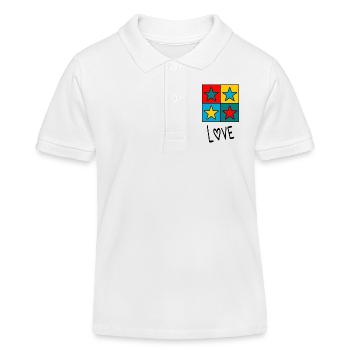 VALENTINSTAG. Junggesellinnenabschied. ICH LIEBE DICH. ICH LIEBE DICH. LIEBE - Kinder Organic Poloshirt Mini Sprinter von Stanley/Stella - Weiß - Vorne