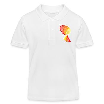 Tennisschläger Racket Tennis Shirt Design - Kids Organic Polo Shirt by Stanley/Stella - white - Front