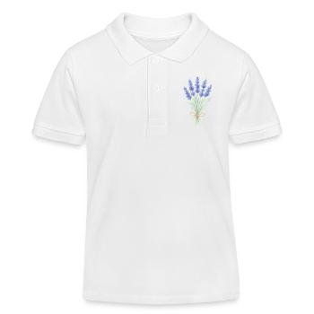 Bouquet de lavande - Polo enfant bio Stanley/Stella - blanc - Devant