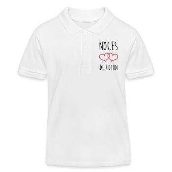 Cotton Wedding 1 Year Wedding - Kids Organic Polo Shirt by Stanley/Stella - white - Front