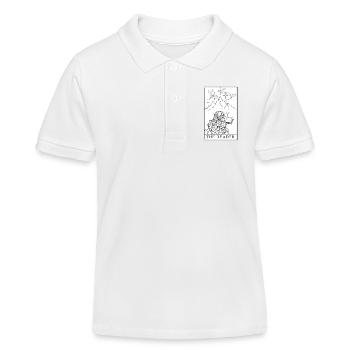 Summit Reader Flower Wreath - Kids Organic Polo Shirt by Stanley/Stella - white - Front