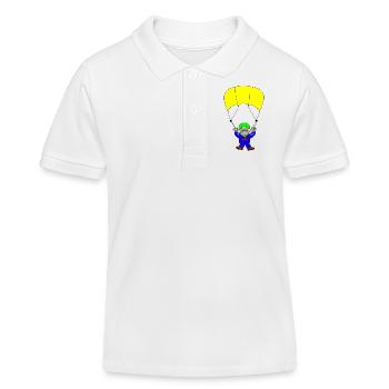 parachute parachuting skydiver - Polo enfant bio Stanley/Stella - blanc - Devant