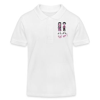 Riot now, Molly et son petit ami avec motif de crâne - Polo enfant bio Stanley/Stella - blanc - Devant