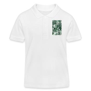 Feuilles tropicales - Polo enfant bio Stanley/Stella - blanc - Devant
