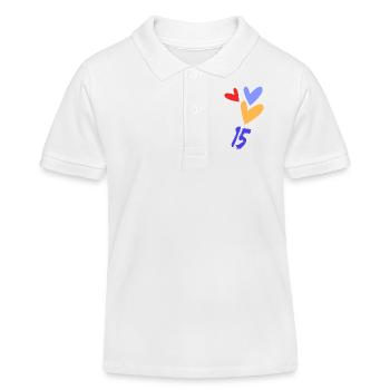 ALLES GUTE ZUM GEBURTSTAG. ALLES GUTE ZUM GEBURTSTAG. JAHRESTAG. - Kinder Organic Poloshirt Mini Sprinter von Stanley/Stella - Weiß - Vorne