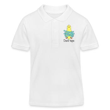 humour drôle canard canard bande humour - Polo enfant bio Stanley/Stella - blanc - Devant