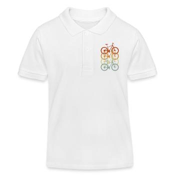 Retro Vintage Bicycle: A Celebration of Cycling - Kids Organic Polo Shirt by Stanley/Stella - white - Front