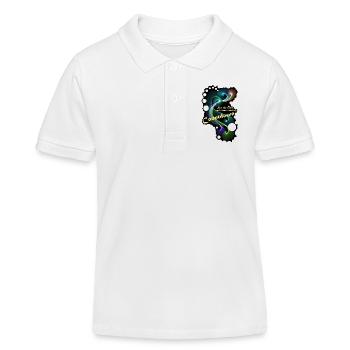 Compte à rebours Minuterie souriante - Polo enfant bio Stanley/Stella - blanc - Devant