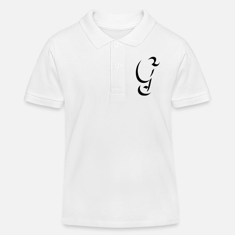Letter G, Name, der Buchstabe G - Kinder Organic Poloshirt Mini Sprinter von Stanley/Stella - Weiß