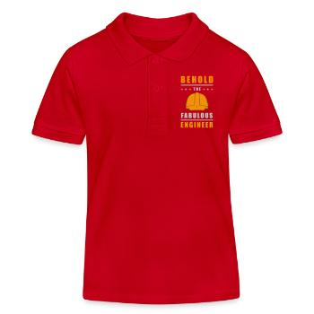 Casque d’ingénieur fabuleux - Polo enfant bio Stanley/Stella - rouge - Devant