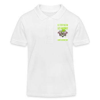Si C'est Pas En Rapport Avec Les Mangas Jeux Vidéo - Polo enfant bio Stanley/Stella - blanc - Devant
