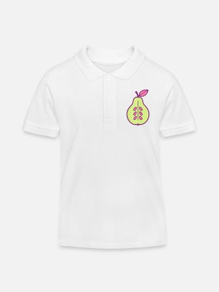 geteilte Birne - Kinder Organic Poloshirt Mini Sprinter von Stanley/Stella - Weiß