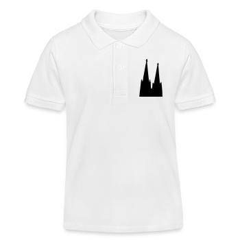 Der Kölner Dom zu Köln - Kinder Organic Poloshirt Mini Sprinter von Stanley/Stella - Weiß - Vorne